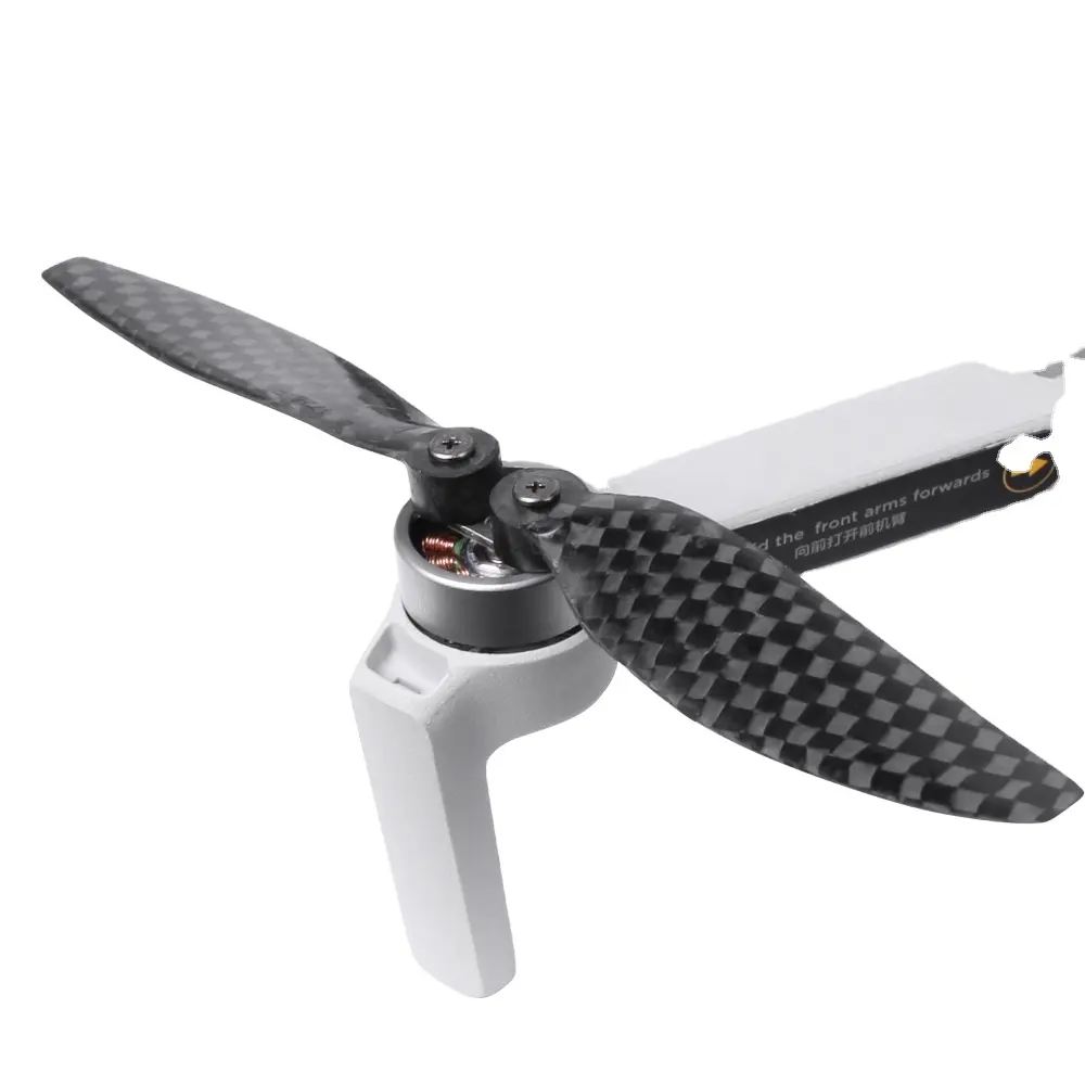 Sunnylife Drone مصغرة 2/مصغرة SE الاكسسوارات ألياف الكربون خفيفة الوزن منخفضة الضوضاء 4 قطعة أسود طوي مراوح