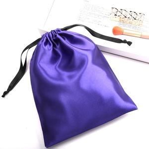Spot Goods Hot Sale Satin Drawstring Pouch for Lingerie Hair Wig Extension Packing Luxury Gift Shoe <b>Dust</b> Silk <b>Bag</b> - Product Image 1