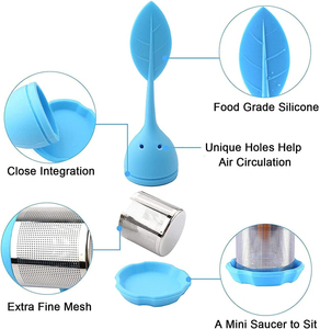 Infusor de Té de Acero Inoxidable con Gancho de Silicona, Colador de Té Ecológico para Tazas y Jarras - Product Image 3