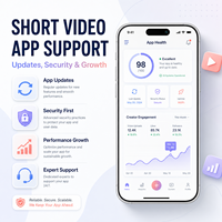 Desarrollo de Aplicaciones para Crea de Videos Cortos Personalizados para iOS y Android con Grabación, Edición, Filtros, Efectos y Análisis de Creadores