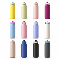 Bouteille d'eau personnalisée en acier inoxydable avec paille, isotherme sous vide, anti-fuite, pour le sport, OEM ODM, vente en gros