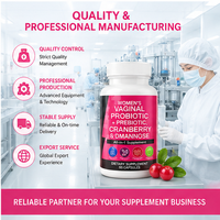 Capsules Probiotiques pour Femmes, Extrait de Canneberge, D-Mannose, Santé Vaginale, Soutien des Voies Urinaires, Complément Alimentaire, Marque Privée OEM ODM