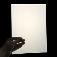 Feuille diffuseur LED en PC souple mat personnalisée avec une épaisseur de 0,3 à 1,5 mm et service de découpe sur mesure pour panneaux d'éclairage