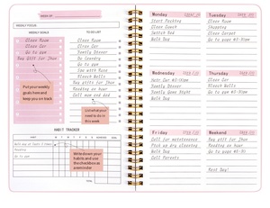 Không thấm nước <span class=keywords><strong>PP</strong></span> Bìa A5 cuộn dây máy tính xách tay dày bên trong trang kế hoạch bìa cứng Tạp Chí hàng tuần xoắn ốc máy tính xách tay văn phòng máy tính xách tay - Product Image 6