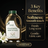 Adoucissant liquide pour linge en pot pliable, gris perle, parfum longue durée, fraîcheur, produits de nettoyage