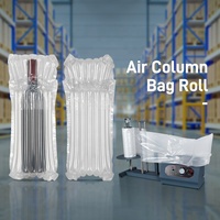 Sac de protection gonflable en plastique à colonnes d'air pour bouteille de vin, idéal pour les achats en ligne