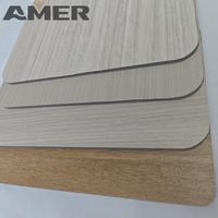 Panneaux muraux décoratifs insonorisants en placage de bois Amer Factory, finition charbon