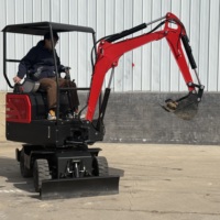 Nouvelle Mini Excavatrice sur Roues/Chenilles 1,2 Tonne 2025 – La Plus Compacte et Économique avec Pneus en Caoutchouc