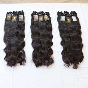 Paquets de cheveux blonds doublement étirés non traités Vendeur en gros Paquet de cheveux humains blonds indiens cheveux vierges bruts à cuticule alignée - Product Image 2