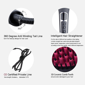Cepillo Alisador de Cabello Dsp con Calentamiento PTC, 1 Sección, Control de Temperatura, Cepillo Voluminizador para Peinado en Casa - Product Image 3