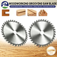Mata Gergaji Sirkular Tungsten TCT Karbida Frekuensi Tinggi RENLI Industrial 180mm 36T untuk Pemotongan Alur dan Pengerjaan Kayu dengan Mesin Spindle Moulder