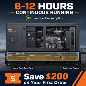 Générateur diesel refroidi par eau à quatre cylindres 50 kW-650 kVA super silencieux, type châssis ouvert sur remorque avec démarrage automatique, démarrage à distance et ATS - Product Image 4