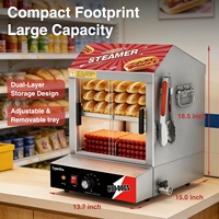 Machine à hot-dogs à 2 niveaux avec chauffe-pains