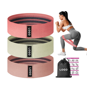 Set di Fasce di Resistenza in Tessuto Nude Personalizzate con Logo, Fasce Spesse per Allenamento Fitness, Esercizi per Glutei e Fianchi - Product Image 1