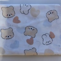 Tela de Sarga 100% Algodón de Primera Calidad con Estampados de Ositos y Conejitos para Ropa de Bebé y Niños, Material Transpirable y Suave