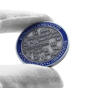Monedas de desafío de esmalte de Metal de doble cara, fabricante de fábrica, moneda personalizada en relieve, ecuación matemática 3D, monedas de plata antiguas - Product Image 1