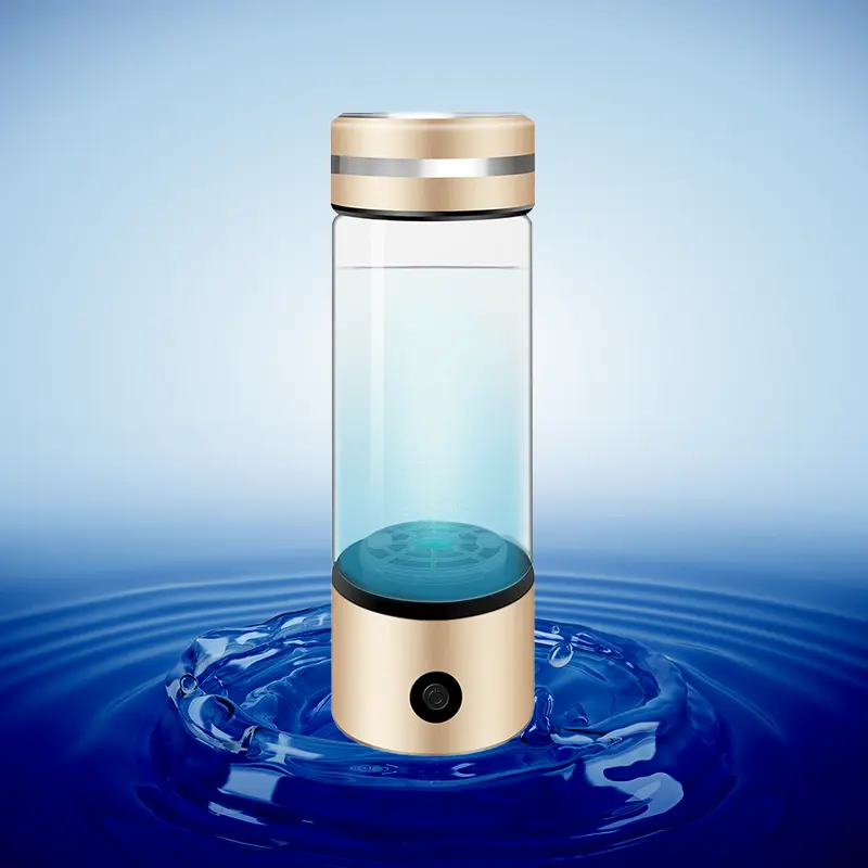 2024 تقنية PEM SPE محمولة زجاجة مياه الهيدروجين قابلة لإعادة الشحن جهاز مؤين المياه الهيدروجيني الرجال النساء المنزل العمل السفر