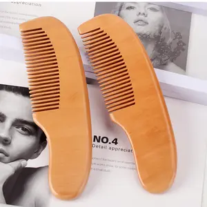 Hot sale Private Logo fine tooth comb hair straightener wood comb