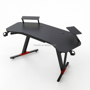 Wholesale Wooden Gaming Computer <b>Desk</b> with <b>Large</b> Desktop Dual Shelves Cup Holder & Extendable Design - Product Image 6