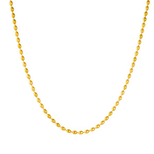 Fashion Design Oval Ball Chain Gold Plated Clavicle Necklace For Women Gift - Product Image 5