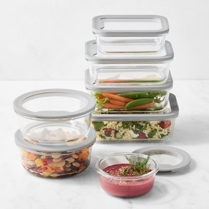 Recipiente de Vidrio Transparente para Almacenamiento de Alimentos, Apto para Microondas, con Tapa de Vidrio Templado de Borosilicato, Caja Bento, Libre de BPA - Product Image 1