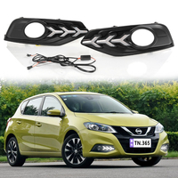 Luz diurna modificada al por mayor, luz decorativa delantera para parachoques, intermitente para Nissan Tiida 16-22