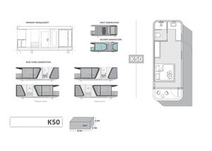 K50 Maison Préfabriquée Cabine Capsule Hôtel Conteneur Module Maison Mobile Capsule Lit de <span class=keywords><strong>Couchage</strong></span> Pod <span class=keywords><strong>avec</strong></span> Chambre - Product Image 2