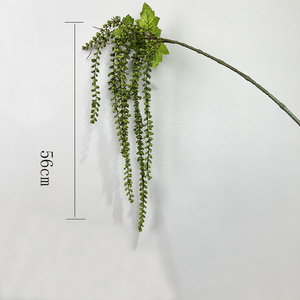 <span class=keywords><strong>Mousse</strong></span> artificielle de haute qualité verdure suspendus feuillage vert rouge Amaranthus plantes pour mariage Vase Bouquet Arrangement de fleurs - Product Image 6