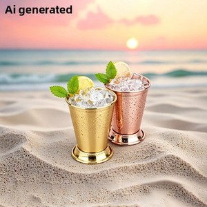 Tasse à Julep à la menthe, <span class=keywords><strong>mini</strong></span> verre à cocktail, mug à bière en acier inoxydable, mug Mule personnalisé, moderne, minimaliste, personnalisable - Product Image 3