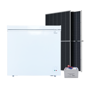 12/24/110/240V 208L AC/DC compresseur <span class=keywords><strong>solaire</strong></span> congélateur coffre avec <span class=keywords><strong>panneau</strong></span> et batterie réfrigérateur <span class=keywords><strong>solaire</strong></span> debout avec accessoires complets - Product Image 1