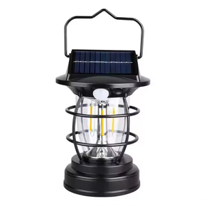 Lampe de camping solaire extérieure pratique à LED, ultra-longue autonomie, batterie au lithium, en plastique, avec poignée de chargement personnalisable - Product Image 2
