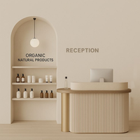 Comptoir de réception moderne personnalisé de petite taille pour bureau, hôpital, salon de beauté, hôtel