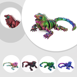 Statue d'iguane articulée imprimée en 3D pour la décoration intérieure et les cadeaux de fêtes/événements, avec animaux et dinosaures - Product Image 5