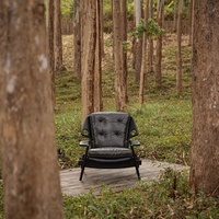Fauteuil moderne de bureau à domicile Chaise de loisirs en bois massif Design rétro ancien pour salle à manger Balcon Lecture Salle d'exposition Utilisation