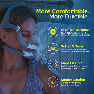 <span class=keywords><strong>Mascarilla</strong></span> <span class=keywords><strong>CPAP</strong></span> F20 de Tamaño Grande para Toda la Cara con Correas para la Cabeza, <span class=keywords><strong>Mascarilla</strong></span> <span class=keywords><strong>CPAP</strong></span> de Silicona Cómoda, Juego Completo para Cuidado en el Hogar, Dormir Mejor - Product Image 5
