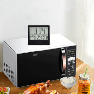 Gấp bàn di động kỹ thuật số LCD Đồng hồ báo thức với nhiệt độ lịch nhiệt kế LED có thể gập lại Slim đồng hồ cho du lịch - Product Image 2