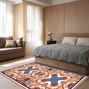 <span class=keywords><strong>Tappeto</strong></span> Rettangolare in Poliestere Stile Astratto, Sottile, Lavabile in Lavatrice, Resistente alle Macchie, Design Minimalista Pastorale per Camera da Letto e Soggiorno - Product Image 1