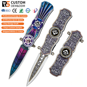 Poignée en aluminium d'impression 3D Fidget Spinner <span class=keywords><strong>Jouet</strong></span> anti-stress EDC petit couteau de poche pliant - Product Image 1