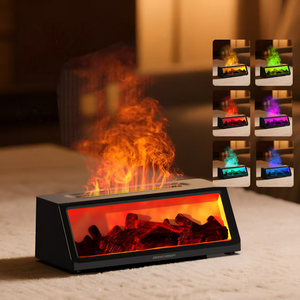 2026 New Product <strong>Home</strong> Creative Bonfire Air Humidifier 150ml Simulated Fireplace Aroma <strong>Diffuser</strong> with Colorful LED Light - Product Image 4