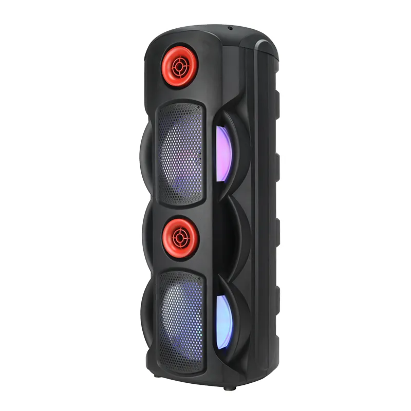 Portable Bluetooth PA System Rechargeable Outdoor Bluetooth Speaker PA System DJ Subwoofer LED light portable church speaker