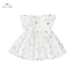 DB2221332 dave bella summer baby girls abito con stampa carina fashion party dress kids girl infant lolita clothes