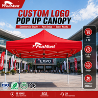 Tonnelle pliante commerciale FEAMONT, imperméable, type pop-up, pour stand de marché, salon professionnel, événement, fournisseur OEM