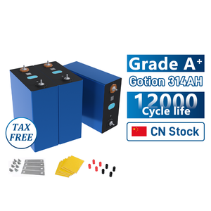 CNストックグレードゴーション3.2V 314Ah LiFePO4バッテリーセルリアル330AH DDP免税 + 12000 CYCLES + 曲げ可能な純粋な銅バスバー + ナッツ - Product Image 1