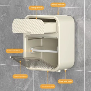 Moderno Dispensador <span class=keywords><strong>de</strong></span> Papel Higiénico <span class=keywords><strong>de</strong></span> Pared, Impermeable y Sostenible, Organizador <span class=keywords><strong>de</strong></span> Rollo <span class=keywords><strong>de</strong></span> Papel Higiénico <span class=keywords><strong>de</strong></span> Plástico sin Perforaciones - Product Image 2