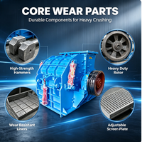 Harga Pabrik Langsung Mesin Penghancur Batu Seri PC dengan Motor AC & Gearbox Bersertifikasi CE, Kebisingan Rendah