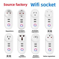 Prise intelligente WiFi SIXWGH Factory Direct Smartlife App avec charge USB-C 16A IP34, prise électrique compatible Google Home/Alexa, moniteur de consommation électrique