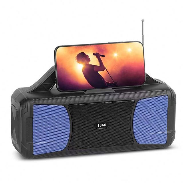 1366 YS Wireless Portable Stereo Woofer Bass Active Speaker with FM Radio TF/USB Support Built-in Mic for Computer Mobile Phone