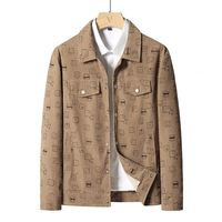 Hermosa versión coreana Chaqueta de pana de talla grande para hombre Nuevo