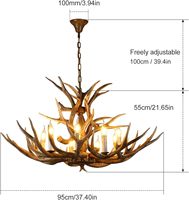 Lustre en résine électrique facile à utiliser pour la décoration de la maison, du salon et des bars de restaurant