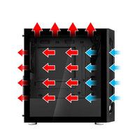 Boîtier d'ordinateur de bureau pour jeux FARA H1MB-G & H1MW-G, personnalisé OEM, noir arc-en-ciel, USB, plastique frais, ITX & ATX, en stock